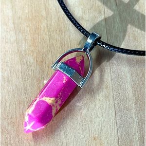 Gemstone Necklace Pendant Bullet Head Energy Meditation.